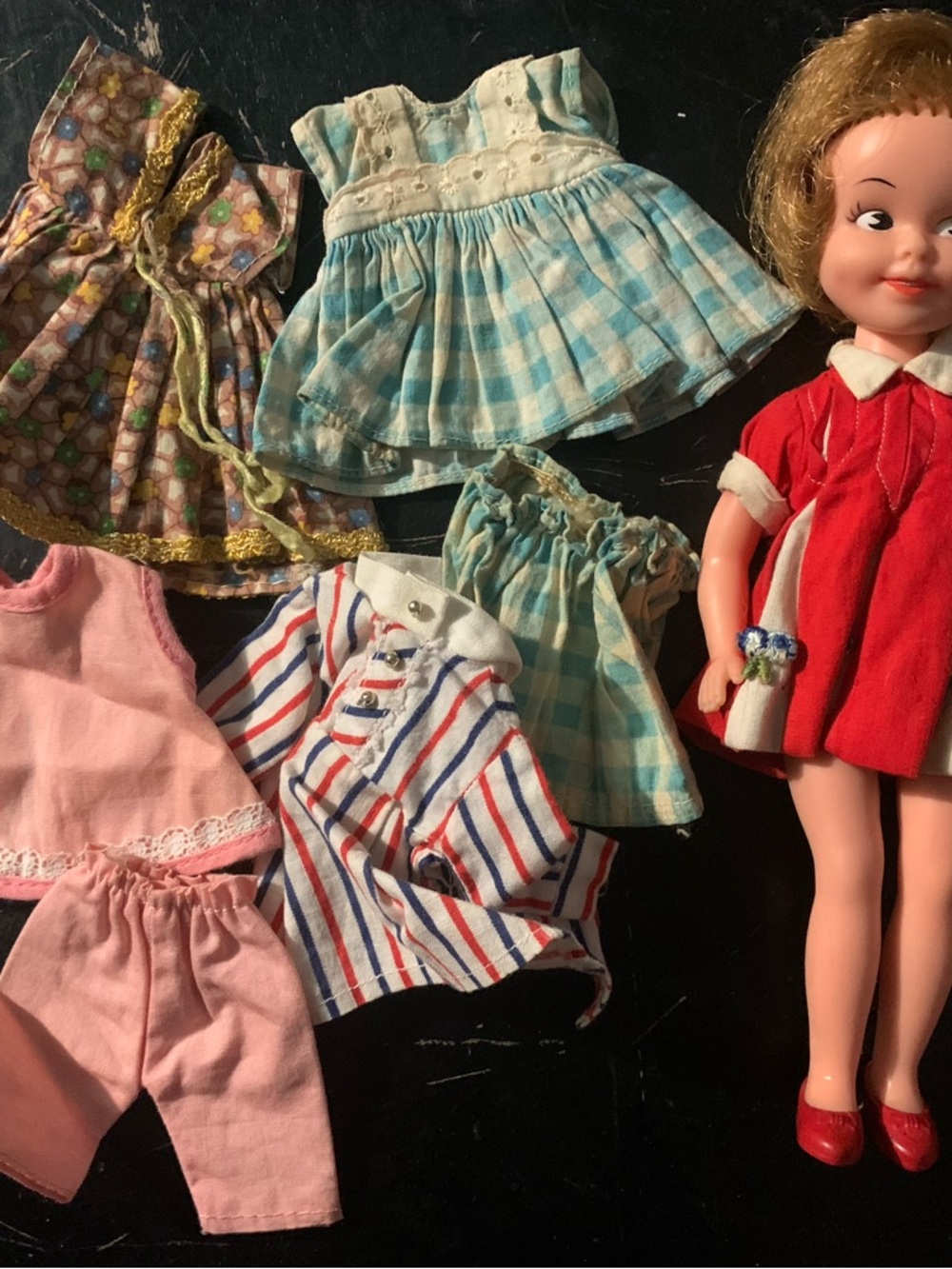 Vintage Deluxe Reading Corp Penny Brite Doll Blonde & Clothes Lot